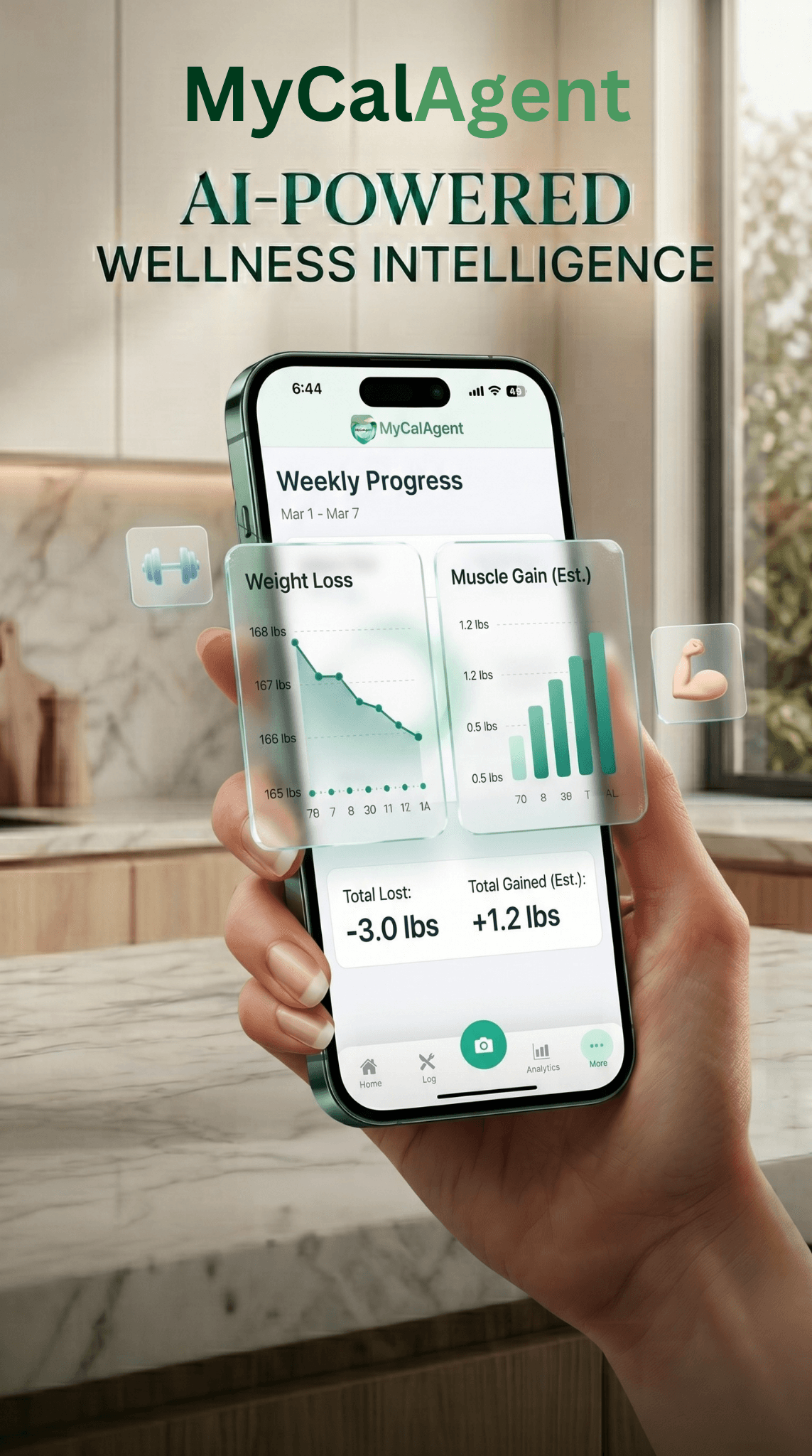MyCalAgent fasting pattern tracking